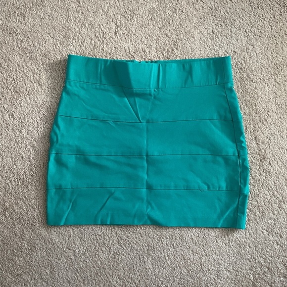 Teal Mini Skirt - Picture 1 of 4